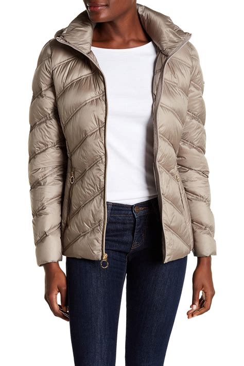 michael kors waterproof coat|michael kors chevron puffer jacket.